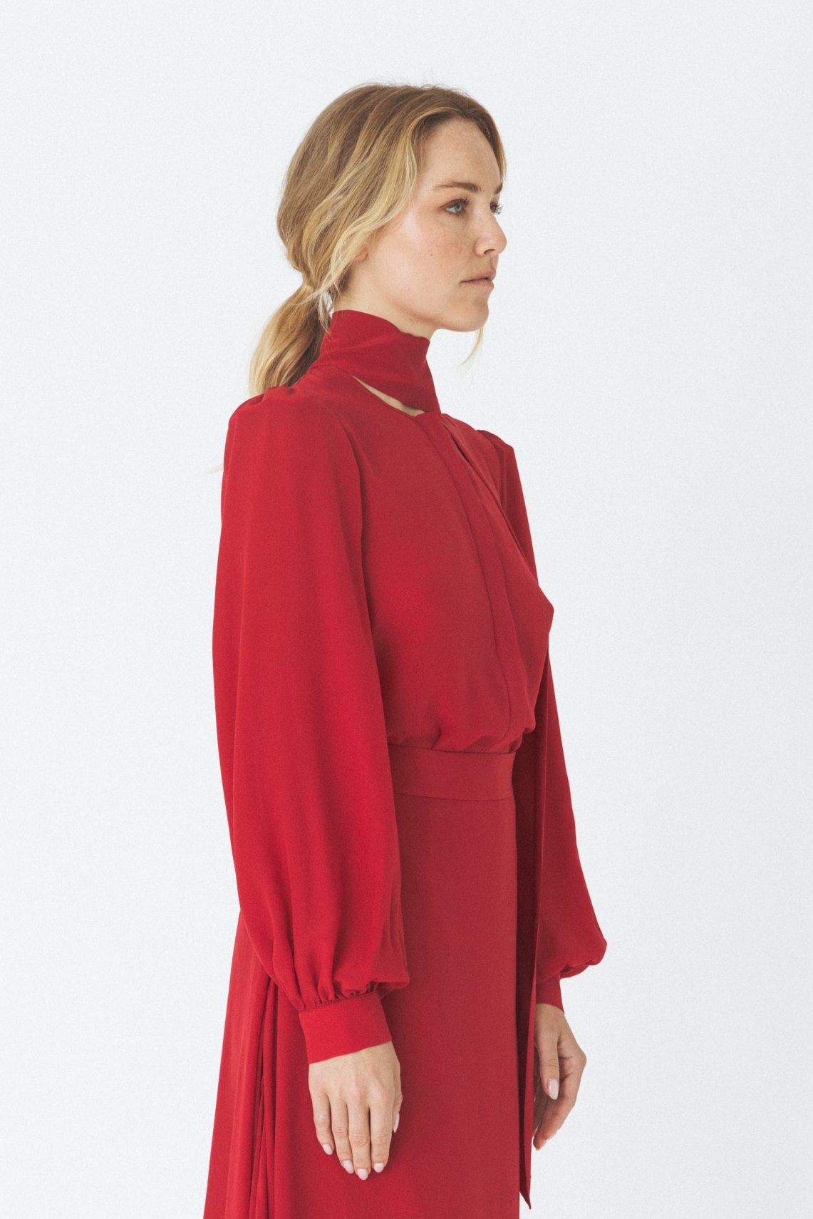Tie-detailed Silk Crepe Blouse