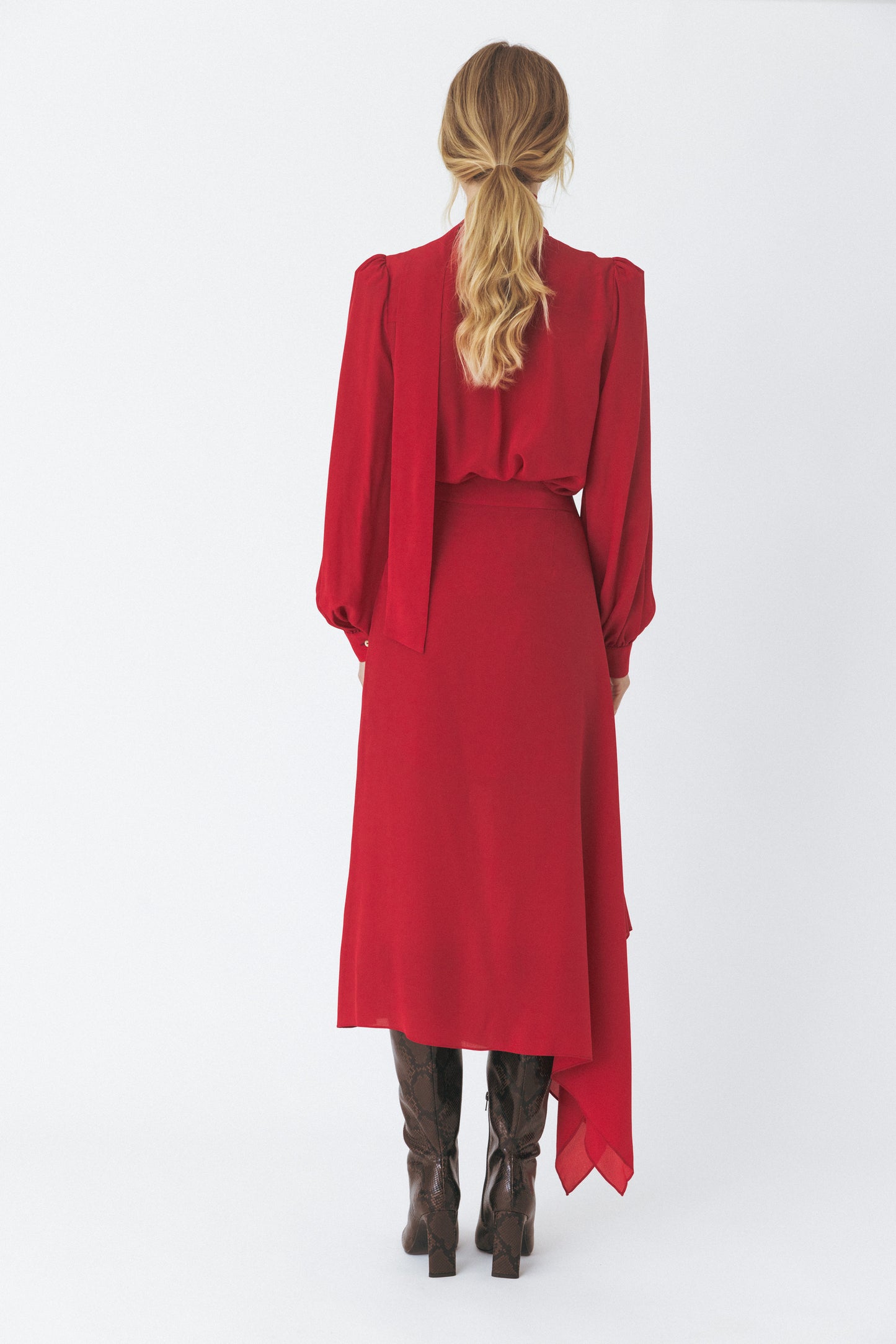 Tie-detailed Silk Crepe Blouse