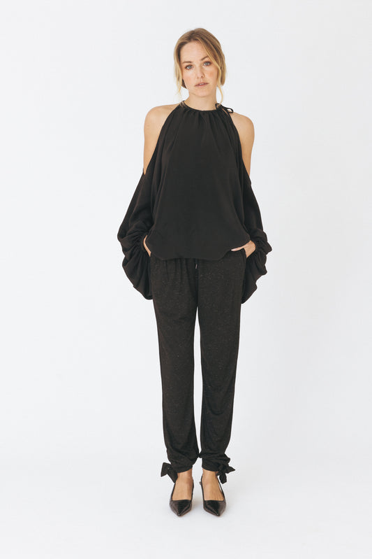 Metallic Knit Pants