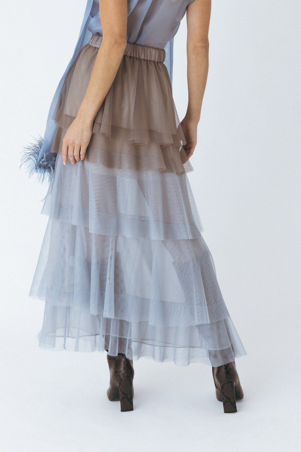 Tulle Dust Ruffle Ruffled Dust Tulle Skirt β ANT - Woman Collection