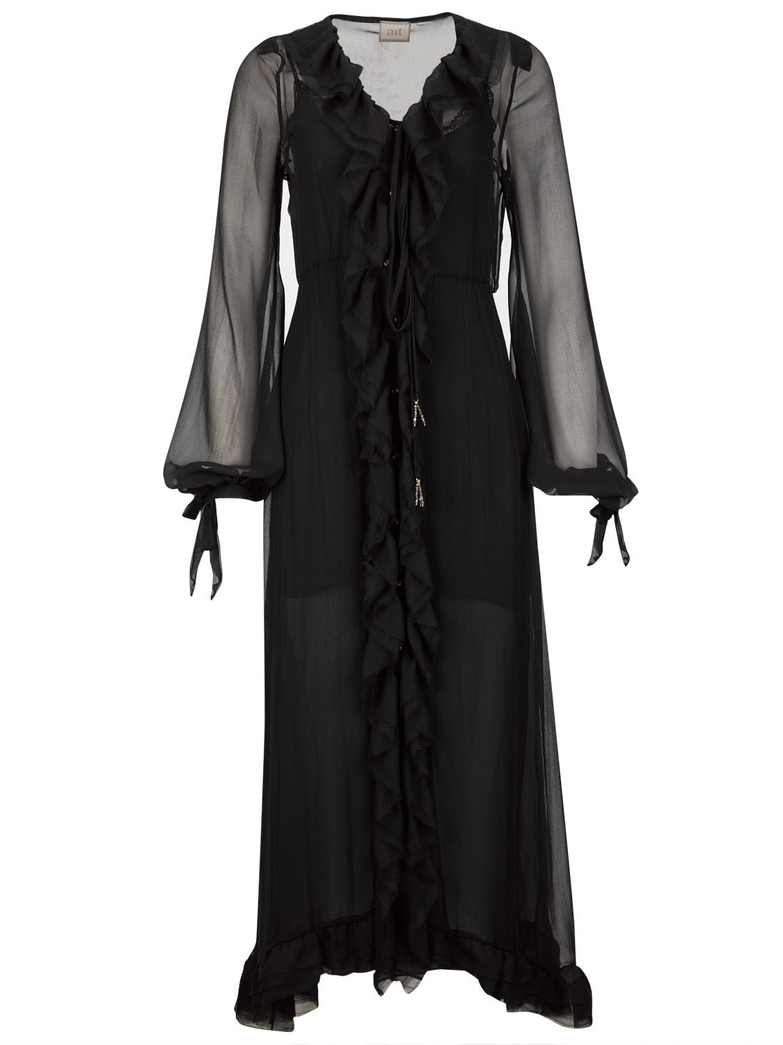 Long Sheer Black Dress - 42 / Black Long Sheer Black Dress - 42 / Black