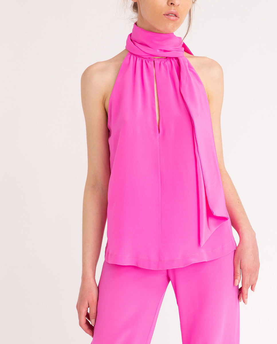 Top Rosa Halterneck